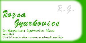 rozsa gyurkovics business card